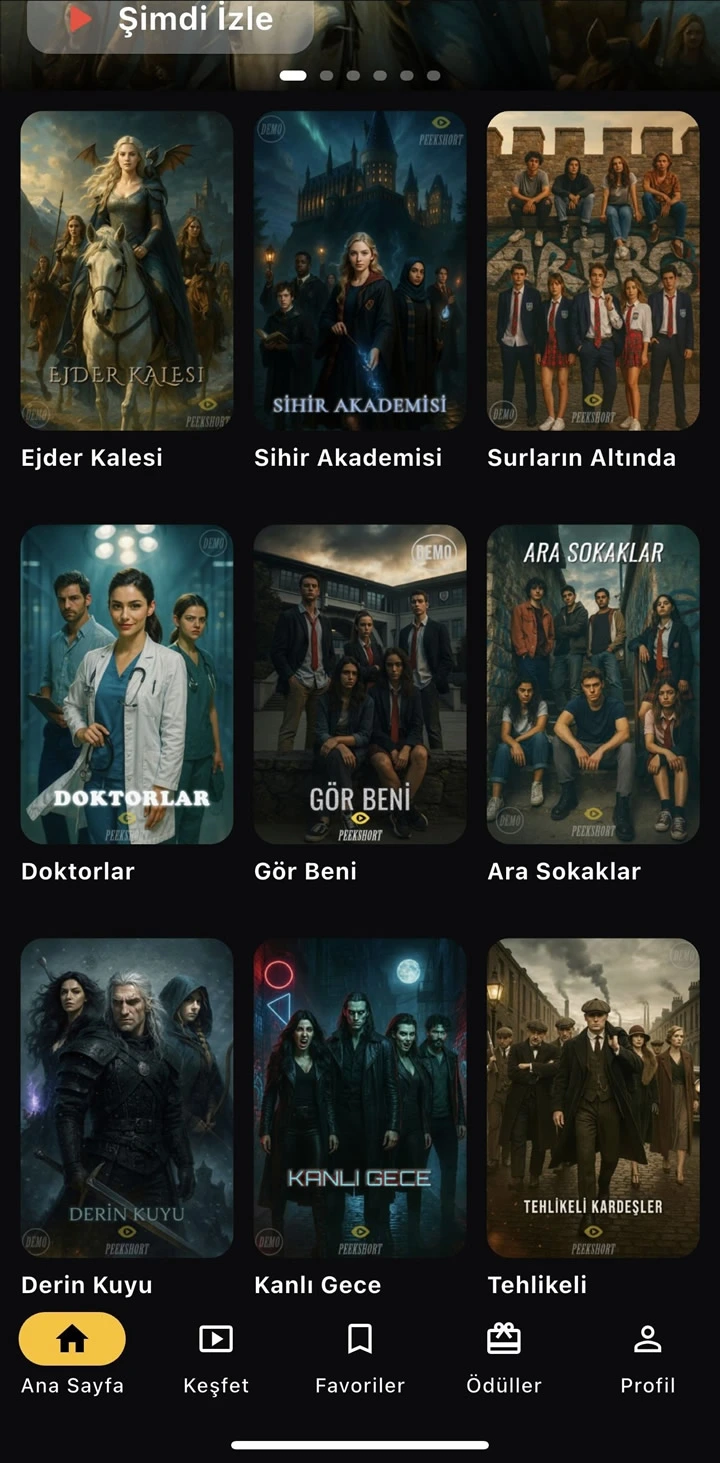PeekShort Dizi Kataloğu - Her Zevke Uygun Türler
